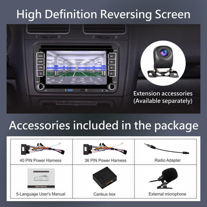 KTTCORLP Linux Autoradio Carplay Android Auto - 7 Zoll VW Golf 5 6