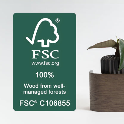 Kazai Toke Design-Wandgarderobe aus Echtholz – Eiche Dunkel