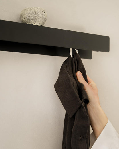 Kazai Kian Garderobe mit versteckten Haken & Ablage – Schwarz