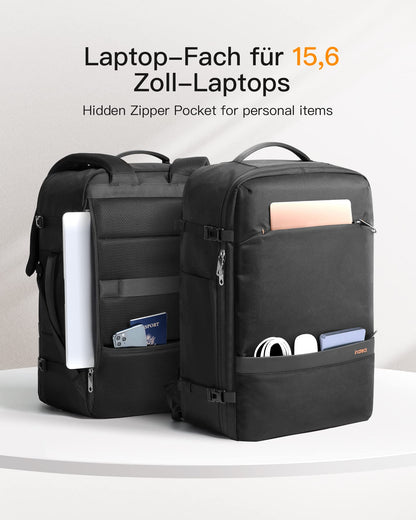 Inateck 42L Handgepäck Reiserucksack – 15.6 Zoll Laptopfach