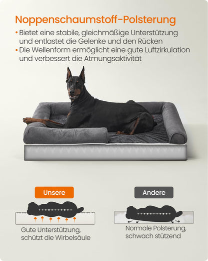 Feandrea Orthopädisches Hundebett 120x85cm PGW078G01V1 - Dunkelgrau
