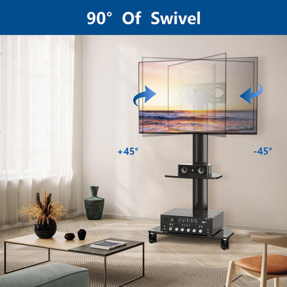 RFIVER TV Ständer Rollbar 27-70" - TV Wagen mit Rollen