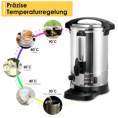 Cecaylie Glühweinkocher 8,8L – Heissgetränkeautomat Edelstahl