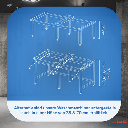 Weise MARA 2 Waschmaschinen Doppel-Unterbau 50 cm mit Auszug