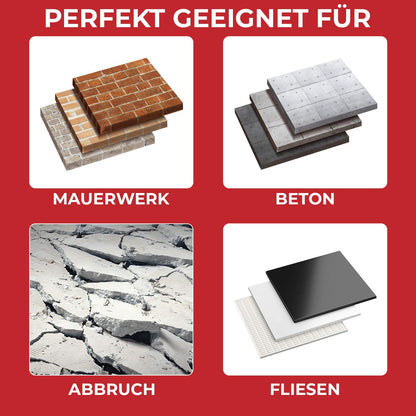 SCHWABENBACH SDS Max Meissel-Set 400 mm 4-teilig mit Fliesenmeissel