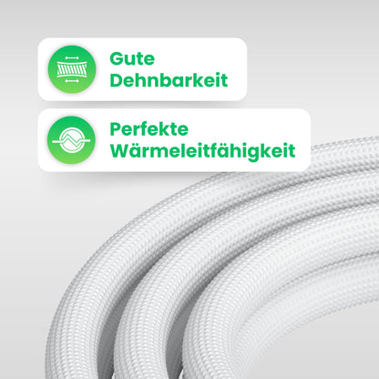 Kältebringer 9m Kältemittelleitung 1/4"+3/8" Isoliert Split-Klima Set