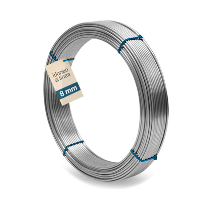 Idoneo Linea Alu Erdungsdraht 8mm Blitzschutz PV - 70m. Ein 8mm Aluminium-Erdungsdraht zur Erdung von Blitzschutz- und PV-Anlagen.