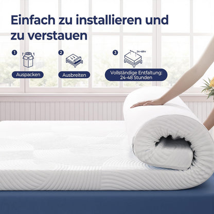 SakuraHome Matratzentopper 160x200 cm Gel-Memory-Schaum H2/H3, 8 cm