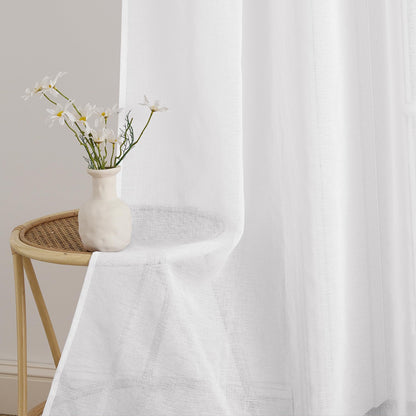 PONY DANCE Extra Breite Voile Gardine - Weiss, 750x245 cm