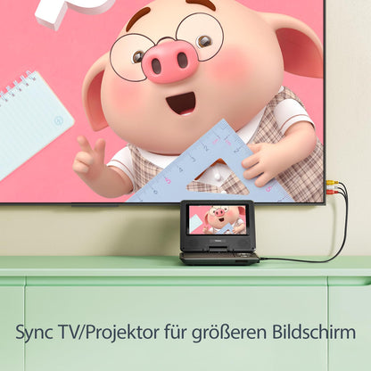 Yoton YD075 Tragbarer DVD-Player mit 7,5" HD-Schwenkbildschirm