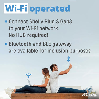 Shelly Plug S MTR Gen3 Smart Plug Matter Weiss - 4er Pack