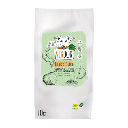 VEGDOG Farmer's Crunch hypoallergenes Trockenfutter für Hunde 10 kg im Beutel