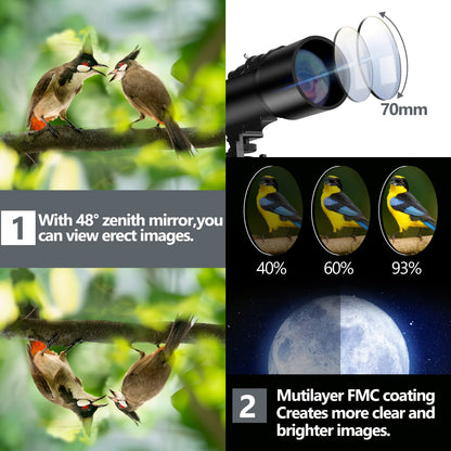 Misilmp Astronomie Refraktor Teleskop 70/400 schwarz für Anfänger