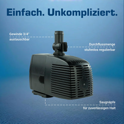 Kerry Electronics Teichpumpe KEP1500N, 1500 L/h, 25 Watt