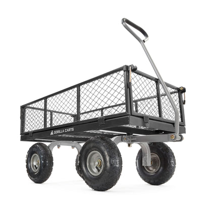 Gorilla Wandelbarer Garten-Transportwagen 362.9 kg – Schwarz