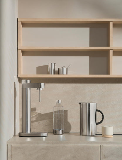 Stelton Brus Wassersprudler Edelstahl mit Flasche – CO2 Carbonator