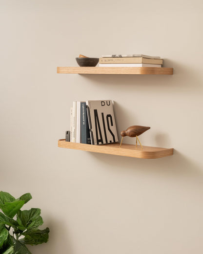 Kazai.® Toke 2 Hängeregale – Echtholz-Veneer Eiche