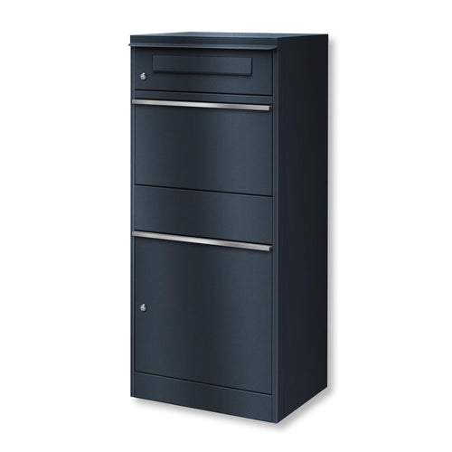 Metzler Bispo Paketbriefkasten XXL - Anthrazitgrau matt. Großer, rechteckiger Paketbriefkasten in Anthrazitgrau für Pakete und Briefe.