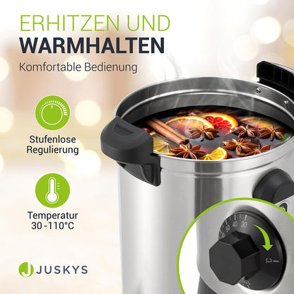 Juskys Teramo Glühweinkocher Heissgetränkespender 10L Edelstahl