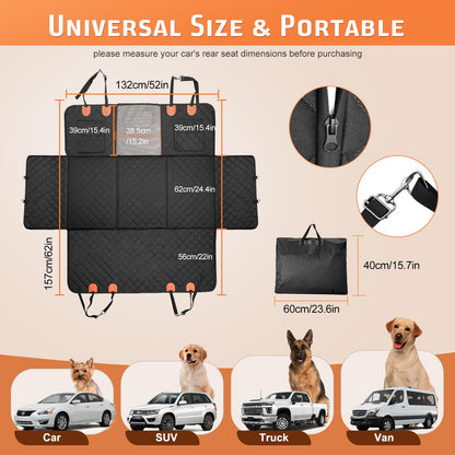 Gimars Upgrade Hunde Autoschondecke Rückbank 157x132cm Sichtfenster