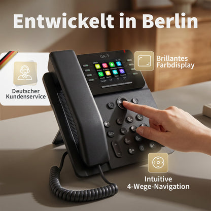 GEQUDIO GA-3 Festnetztelefon schnurgebunden mit Anrufbeantworter