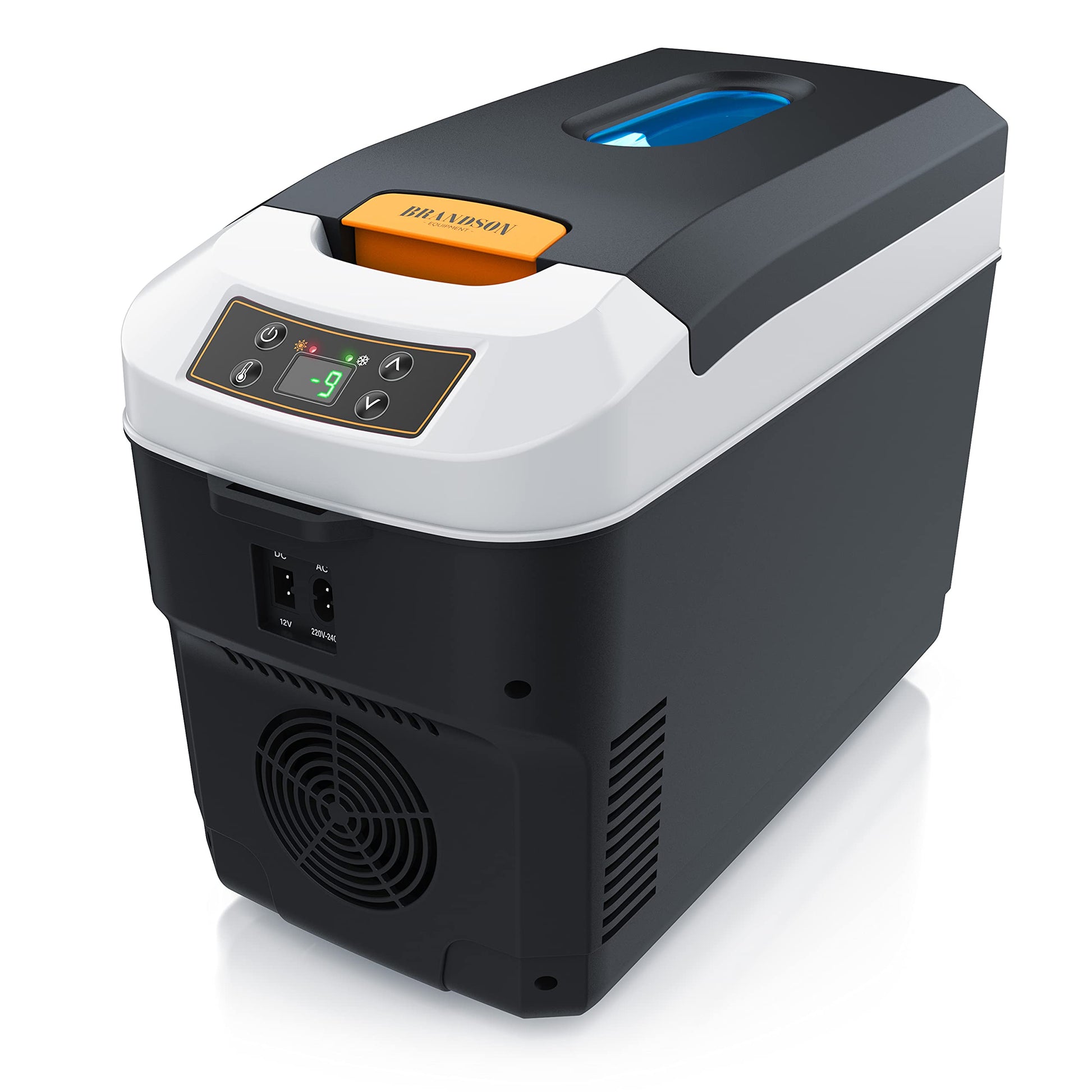 Brandson Kühl-/Wärmebox elektrisch 10L 230V/12V – Cool Grey: Graue Box kühlt/wärmt mobil Speisen & Getränke.