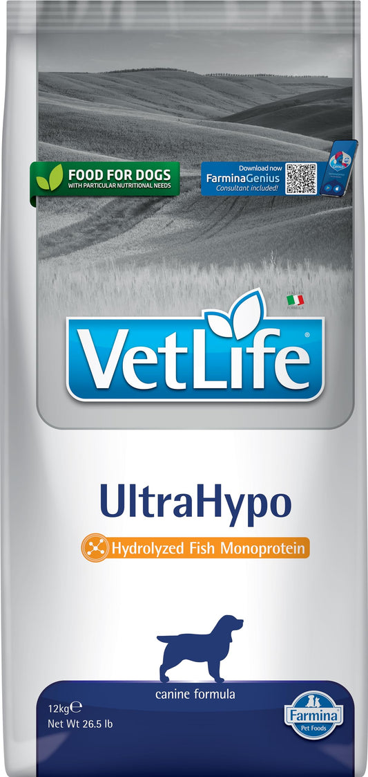 Vet Life Ultrahypo hypoallergenes Hundefutter - 12 kg Packung