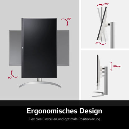 LG 27UP650P-W 4K UHD IPS HDR Monitor 27 Zoll – Weiss