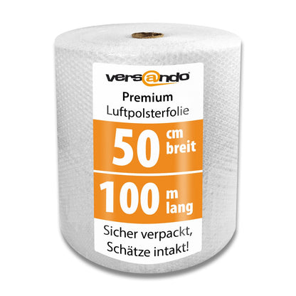 versando Luftpolsterfolie 2 Rollen je 100 m x 50 cm Noppenfolie