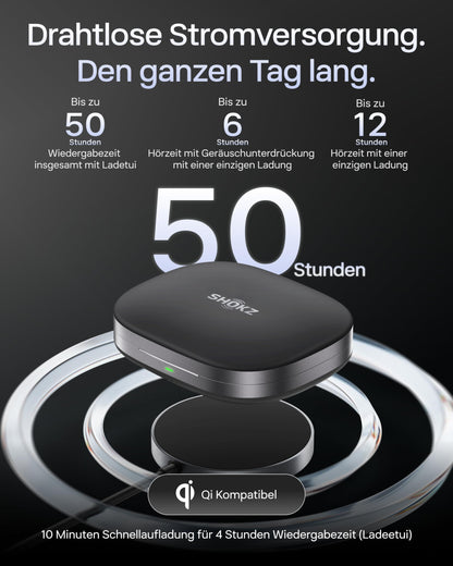 SHOKZ OpenFit Pro Open-Ear-Kopfhörer, Bluetooth 6.1, schwarz