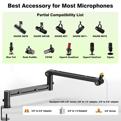 Gear-Lock Low Profile Mikrofonarm – 3 KG Traglast