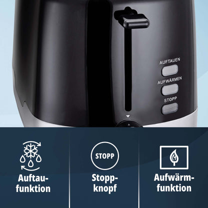 KHG Frühstücksset Wasserkocher & Toaster 2-teilig, schwarz