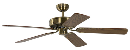 Potkuri Deckenventilator ohne Licht - Messing Antik 132cm. Deckenventilator in Messing Antik zur Raumluftzirkulation.