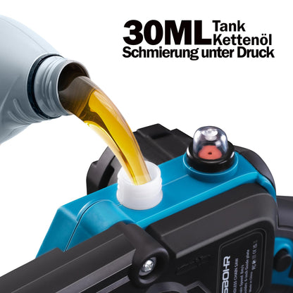KIESBOHR Bürstenlose Kettensäge 6 Zoll Ölstandsanzeige für Makita 18V