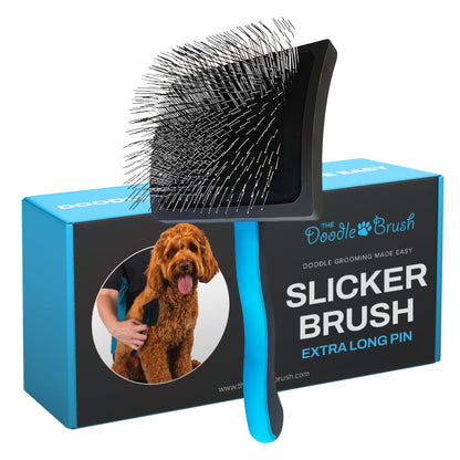 The Doodle Brush Slicker-Hundebürste für Doodle und Langhaar-Hunde mit extra langen Pins und ergonomischem Griff