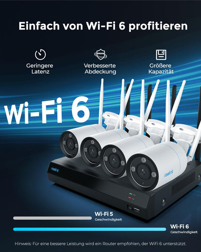 Reolink RLK12-800WB4 4K WLAN Überwachungs Set – 4 Kameras
