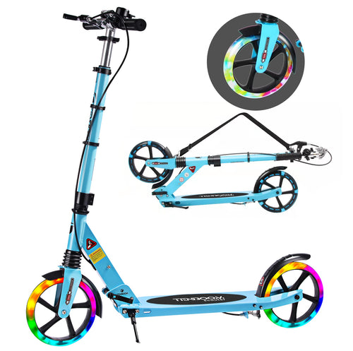 TENBOOM Tretroller Cityroller Erwachsene & Kinder – 200mm Räder, 2 Bremsen