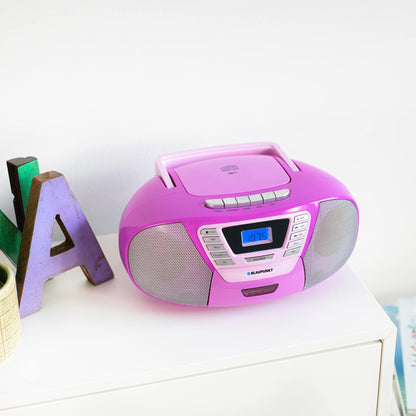 Blaupunkt B 120 Kinder Bluetooth CD Player Boombox – Rosa