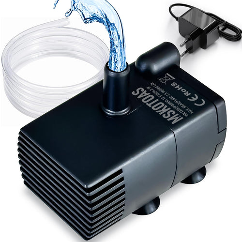 MSKOTOAS Mini-Tauchpumpe JN206, automatisch, 280 l/h, 2,5 m Förderhöhe