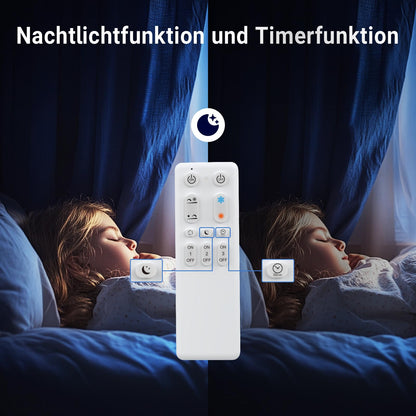 ANTENLICHT LED Deckenleuchte 20W dimmbar mit Fernbedienung, schwarz