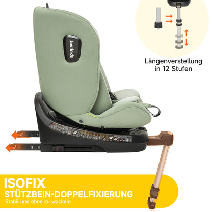 Jovikids i-Size Kindersitz Reboarder – 360° ISOFIX 40-150cm
