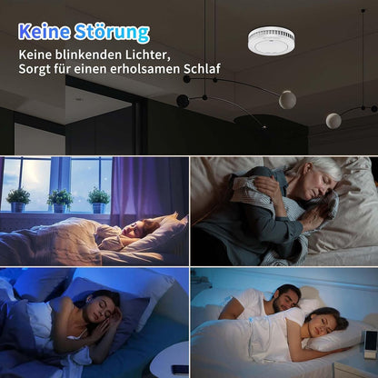 XINDUM Mini Rauchmelder SM01, 10-Jahres-Batterie, 5er-Set, Weiss