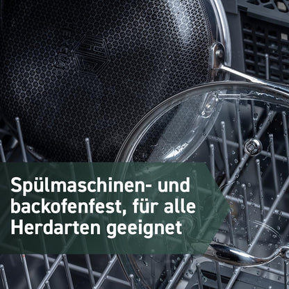 HexClad Hybrid-Edelstahl Kochgeschirr Set - 7-teilig
