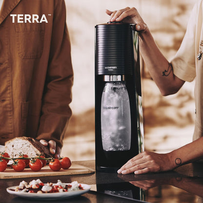 SodaStream TERRA Wassersprudler Quick-Connect Promopack - Schwarz
