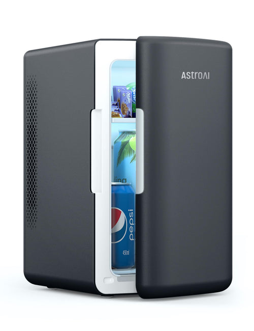AstroAI 2-in-1 Mini Kühlschrank 6L Kühl/Heiz Schwarz