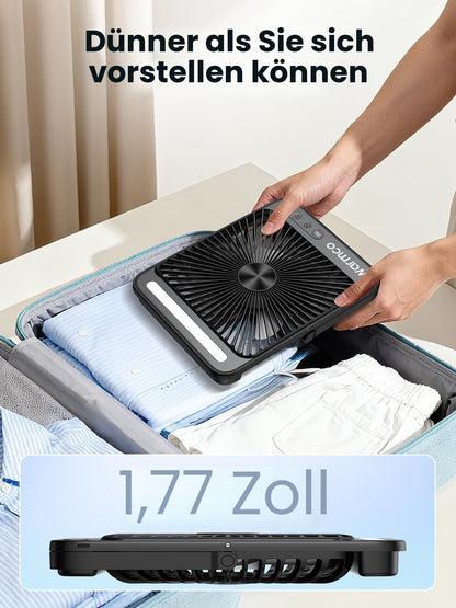 Warmco D4 Pro Campingventilator, Akku-Tischventilator mit Licht
