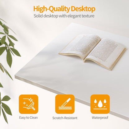 CubiCubi Eckschreibtisch Homeoffice mit Regal 120cm – Weiss