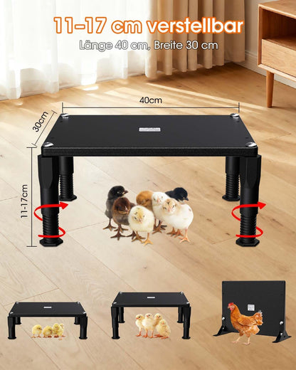 MQUPIN Küken-Wärmeplatte 110W mit Timer, 40x30cm für Hühnerstall