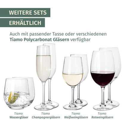 Moritz Campinggeschirr-Set aus Melamin, 12-teilig, Stone Grey