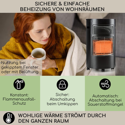 Blumfeldt Terrassenheizer Outdoor-Gasheizstrahler – Schwarz